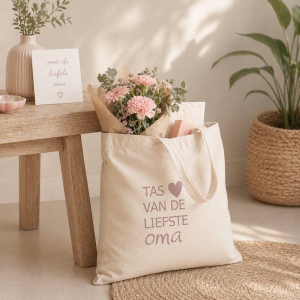 Katoenen tas - Tas van de liefste oma LIEFST.COM