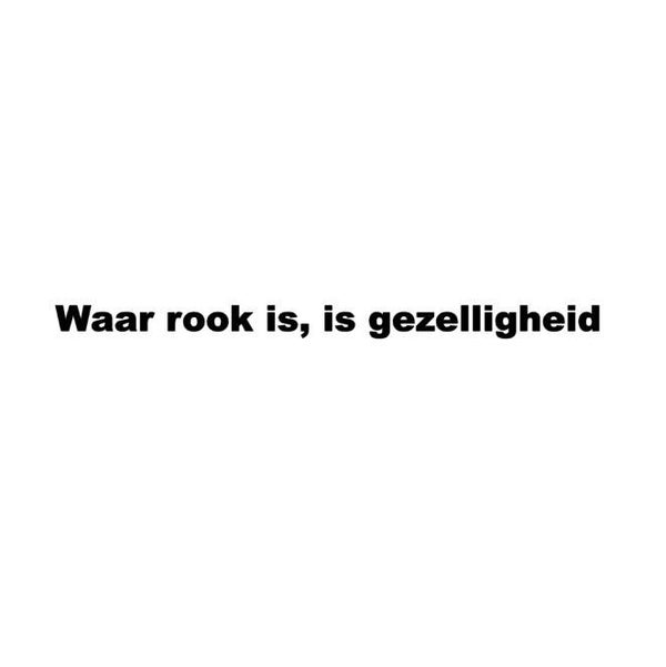 Waar rook is, is gezelligheid | bbq sticker wit | zwart 🔥 | Liefst