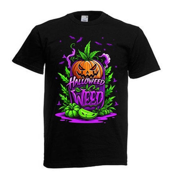 Tshirt Unisex mit Coolen Druck Weed Ganja Hanf Cannabis Psychedelic (Größe & Farbe auswählen) TSFBW1010