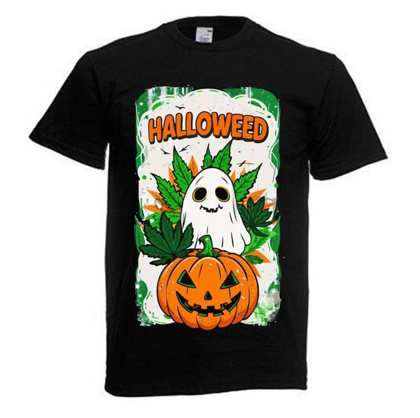 Tshirt Unisex mit Coolen Druck Weed Ganja Hanf Cannabis Psychedelic (Größe & Farbe auswählen) TSFBW1012