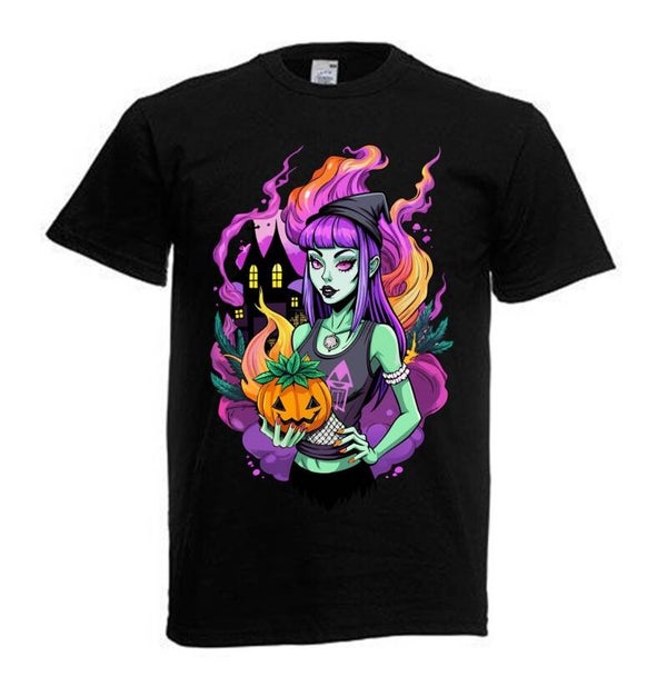 Tshirt Unisex mit Coolen Druck Weed Ganja Hanf Cannabis Psychedelic (Größe & Farbe auswählen) TSFBW1014