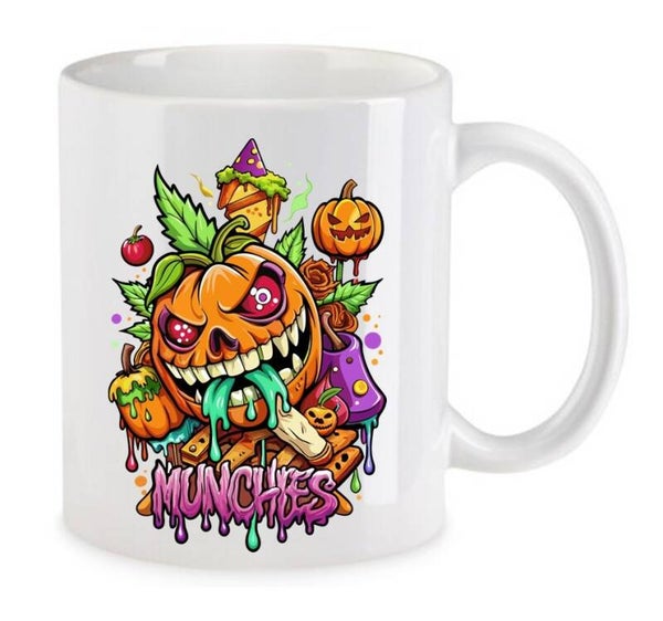 Tasse Weed Cannabis Psychodelic Weiß mit Druck (Siehe Foto) TFBW1015