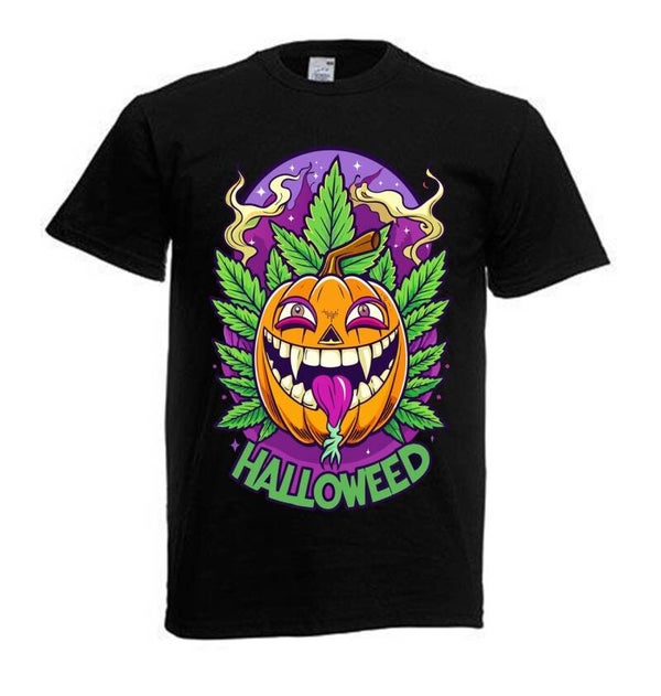 Tshirt Unisex mit Coolen Druck Weed Ganja Hanf Cannabis Psychedelic (Größe & Farbe auswählen) TSFBW1020