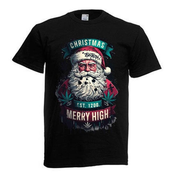 Tshirt Unisex mit Coolen Druck Weed Ganja Hanf Cannabis Psychedelic (Größe & Farbe auswählen) TSFBW1023