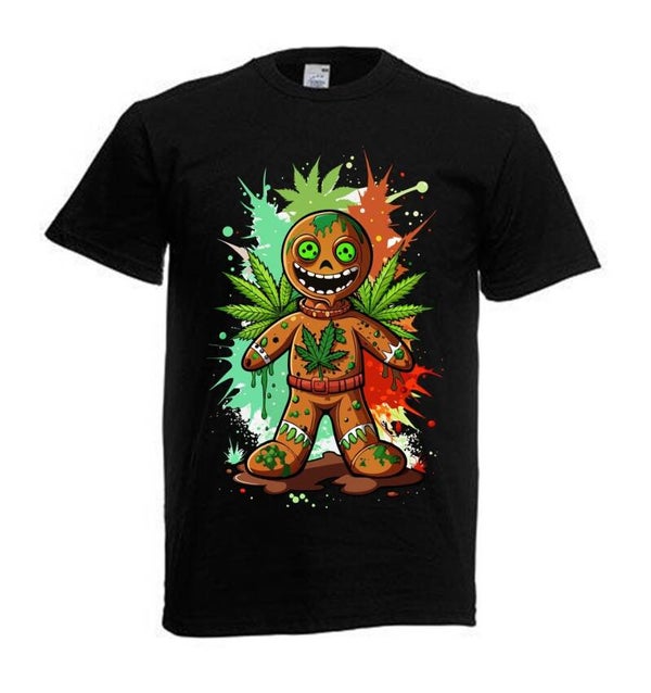 Tshirt Unisex mit Coolen Druck Weed Ganja Hanf Cannabis Psychedelic (Größe & Farbe auswählen) TSFBW1024
