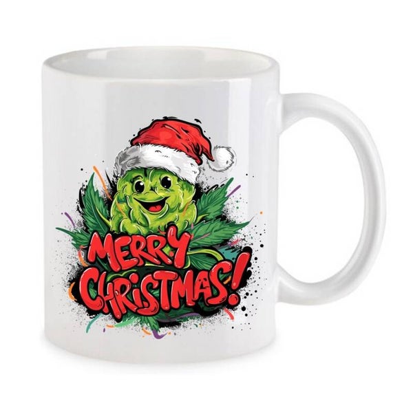 Tasse Weed Cannabis Psychodelic Weiß mit Druck (Siehe Foto) TFBW1025