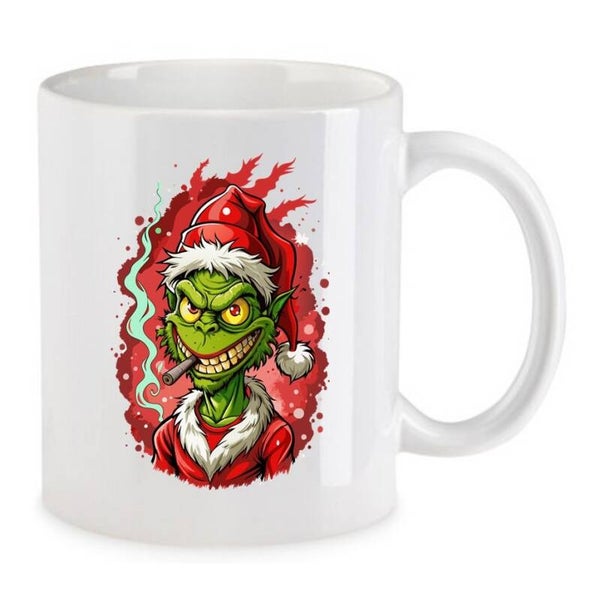 Tasse Weed Cannabis Psychodelic Weiß mit Druck (Siehe Foto) TFBW1026