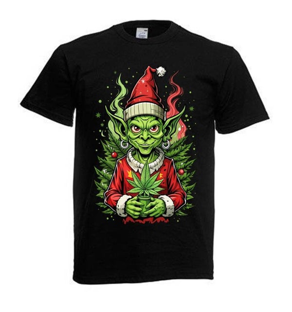 Tshirt Unisex mit Coolen Druck Weed Ganja Hanf Cannabis Psychedelic (Größe & Farbe auswählen) TSFBW1028
