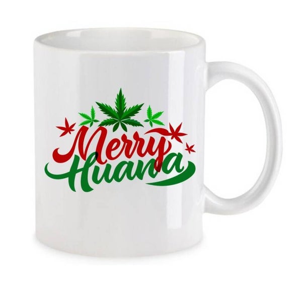Tasse Weed Cannabis Psychodelic Weiß mit Druck (Siehe Foto) TFBW1032