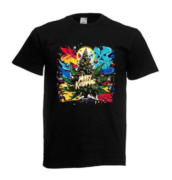 Tshirt Unisex mit Coolen Druck Weed Ganja Hanf Cannabis Psychedelic (Größe & Farbe auswählen) TSFBW1037