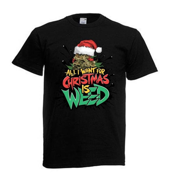 Tshirt Unisex mit Coolen Druck Weed Ganja Hanf Cannabis Psychedelic (Größe & Farbe auswählen) TSFBW1039