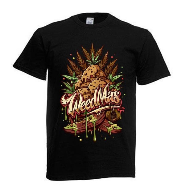 Tshirt Unisex mit Coolen Druck Weed Ganja Hanf Cannabis Psychedelic (Größe & Farbe auswählen) TSFBW1041