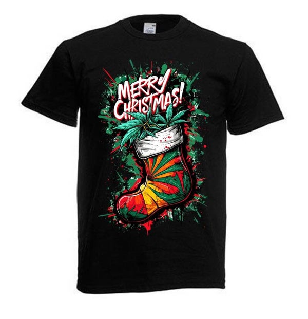 Tshirt Unisex mit Coolen Druck Weed Ganja Hanf Cannabis Psychedelic (Größe & Farbe auswählen) TSFBW1042