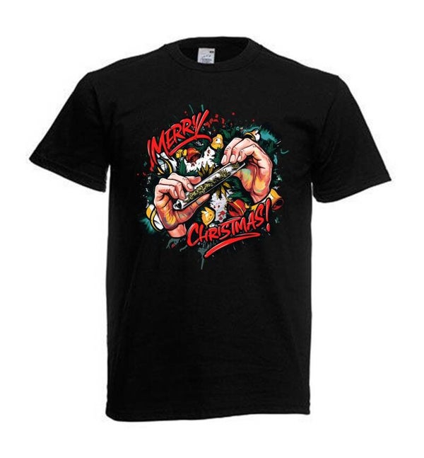 Tshirt Unisex mit Coolen Druck Weed Ganja Hanf Cannabis Psychedelic (Größe & Farbe auswählen) TSFBW1044