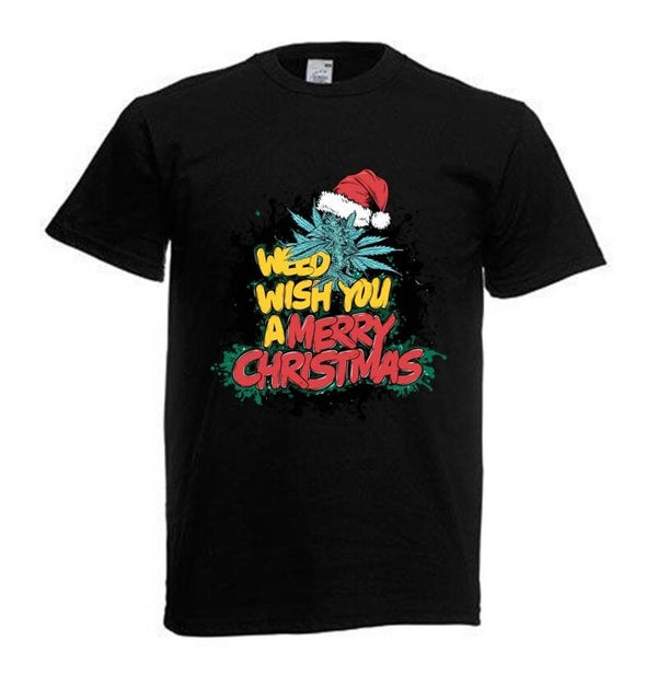 Tshirt Unisex mit Coolen Druck Weed Ganja Hanf Cannabis Psychedelic (Größe & Farbe auswählen) TSFBW1046