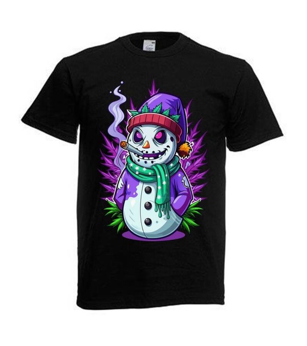 Tshirt Unisex mit Coolen Druck Weed Ganja Hanf Cannabis Psychedelic (Größe & Farbe auswählen) TSFBW1047