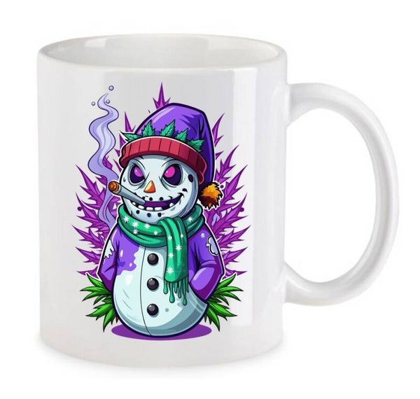 Tasse Weed Cannabis Psychodelic Weiß mit Druck (Siehe Foto) TFBW1047