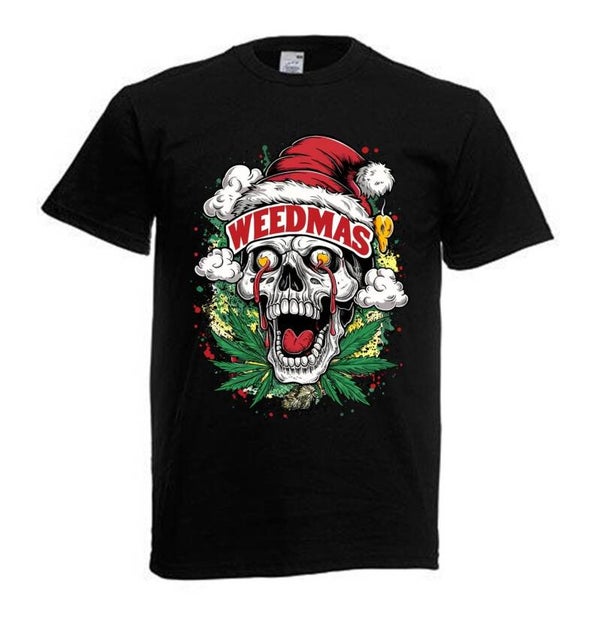 Tshirt Unisex mit Coolen Druck Weed Ganja Hanf Cannabis Psychedelic (Größe & Farbe auswählen) TSFBW1050