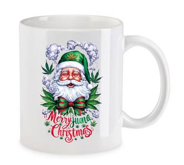 Tasse Weed Cannabis Psychodelic Weiß mit Druck (Siehe Foto) TFBW1052