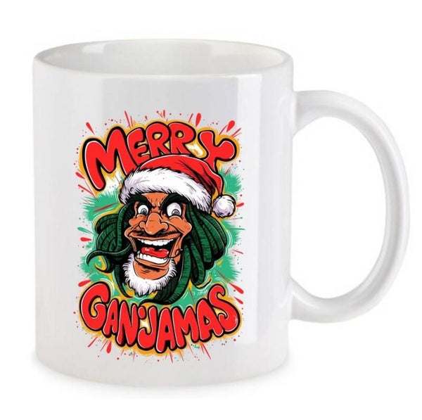 Tasse Weed Cannabis Psychodelic Weiß mit Druck (Siehe Foto) TFBW1056