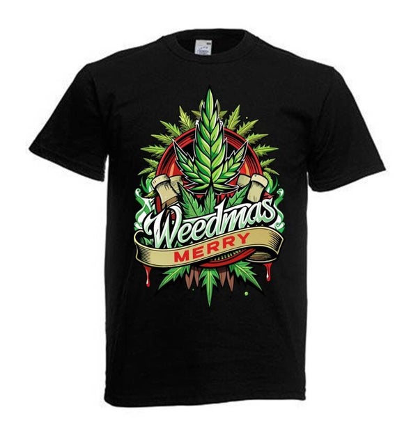 Tshirt Unisex mit Coolen Druck Weed Ganja Hanf Cannabis Psychedelic (Größe & Farbe auswählen) TSFBW1057