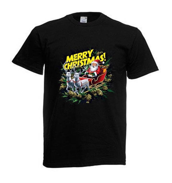 Tshirt Unisex mit Coolen Druck Weed Ganja Hanf Cannabis Psychedelic (Größe & Farbe auswählen) TSFBW1058