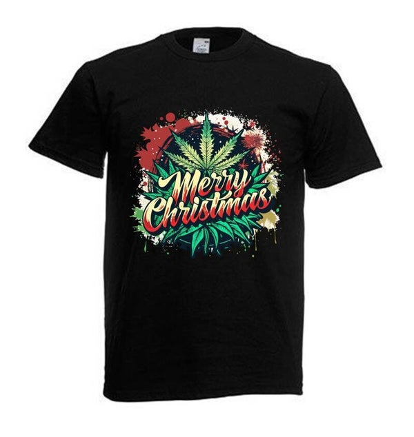 Tshirt Unisex mit Coolen Druck Weed Ganja Hanf Cannabis Psychedelic (Größe & Farbe auswählen) TSFBW1059