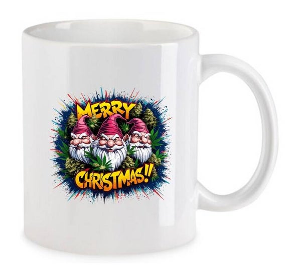 Tasse Weed Cannabis Psychodelic Weiß mit Druck (Siehe Foto) TFBW1060