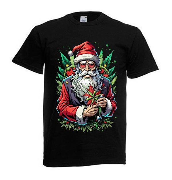 Tshirt Unisex mit Coolen Druck Weed Ganja Hanf Cannabis Psychedelic (Größe & Farbe auswählen) TSFBW1063