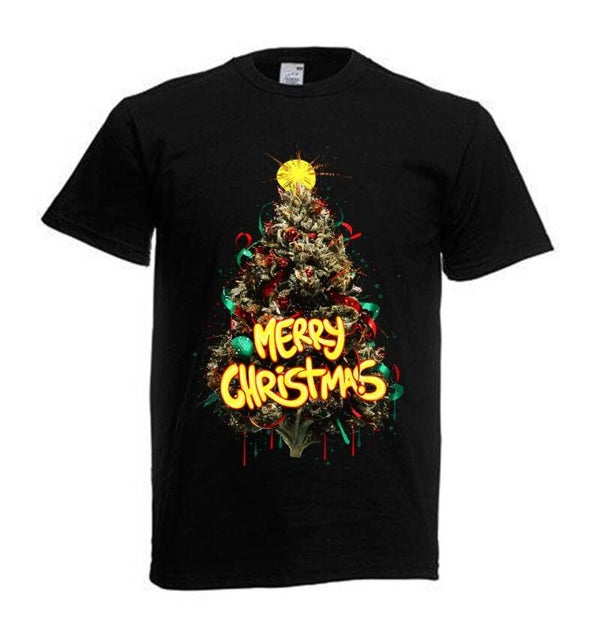 Tshirt Unisex mit Coolen Druck Weed Ganja Hanf Cannabis Psychedelic (Größe & Farbe auswählen) TSFBW1064
