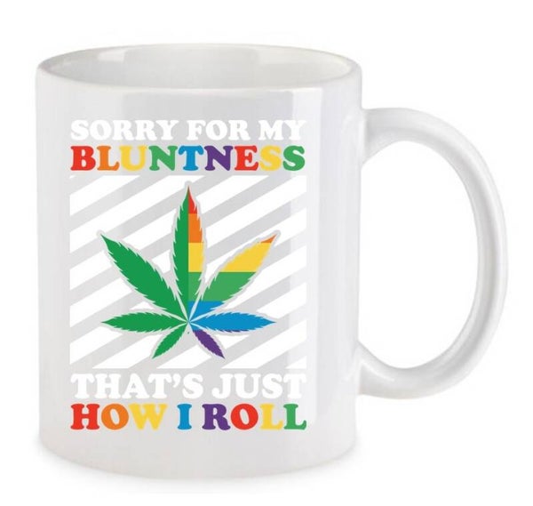 Tasse Weed Cannabis Psychodelic Weiß mit Druck (Siehe Foto) TFBW1073