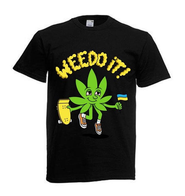 Tshirt Unisex mit Coolen Druck Weed Ganja Hanf Cannabis Psychedelic (Größe & Farbe auswählen) TSFBW1076