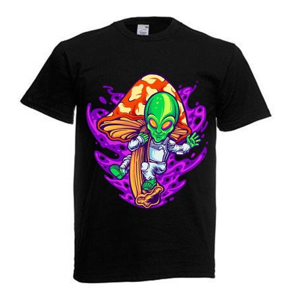Tshirt Unisex mit Coolen Druck Weed Ganja Hanf Cannabis Psychedelic (Größe & Farbe auswählen) TSFBW1080