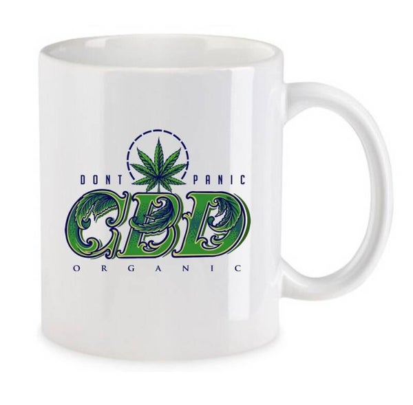 Tasse Weed Cannabis Psychodelic Weiß mit Druck (Siehe Foto) TFBW1082