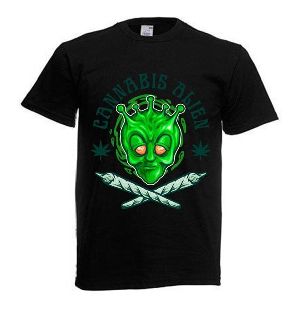 Tshirt Unisex mit Coolen Druck Weed Ganja Hanf Cannabis Psychedelic (Größe & Farbe auswählen) TSFBW1083