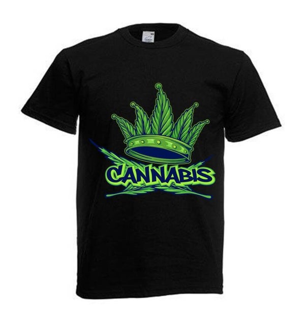 Tshirt Unisex mit Coolen Druck Weed Ganja Hanf Cannabis Psychedelic (Größe & Farbe auswählen) TSFBW1084