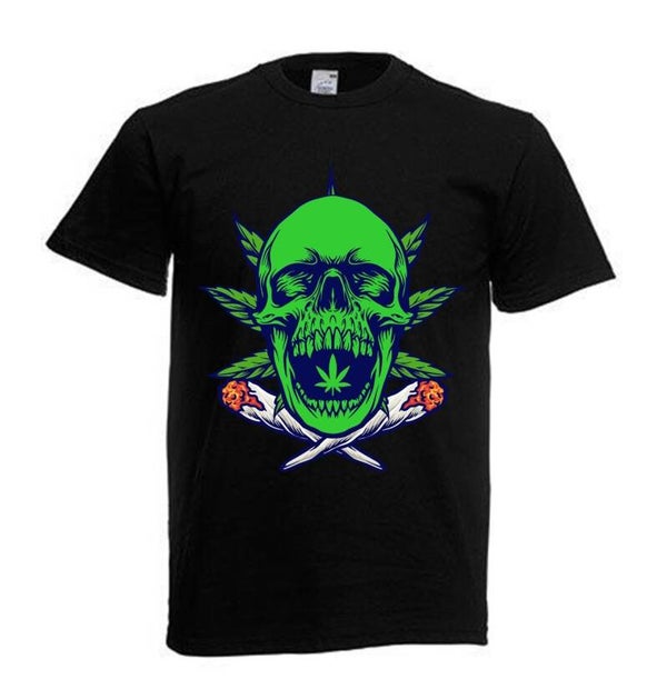 Tshirt Unisex mit Coolen Druck Weed Ganja Hanf Cannabis Psychedelic (Größe & Farbe auswählen) TSFBW1085