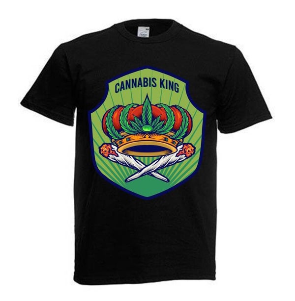 Tshirt Unisex mit Coolen Druck Weed Ganja Hanf Cannabis Psychedelic (Größe & Farbe auswählen) TSFBW1086