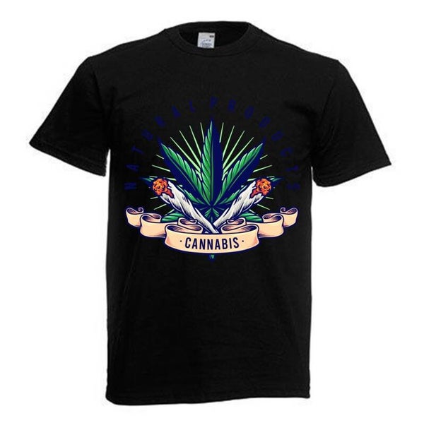 Tshirt Unisex mit Coolen Druck Weed Ganja Hanf Cannabis Psychedelic (Größe & Farbe auswählen) TSFBW1088
