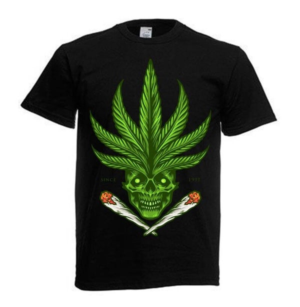 Tshirt Unisex mit Coolen Druck Weed Ganja Hanf Cannabis Psychedelic (Größe & Farbe auswählen) TSFBW1089