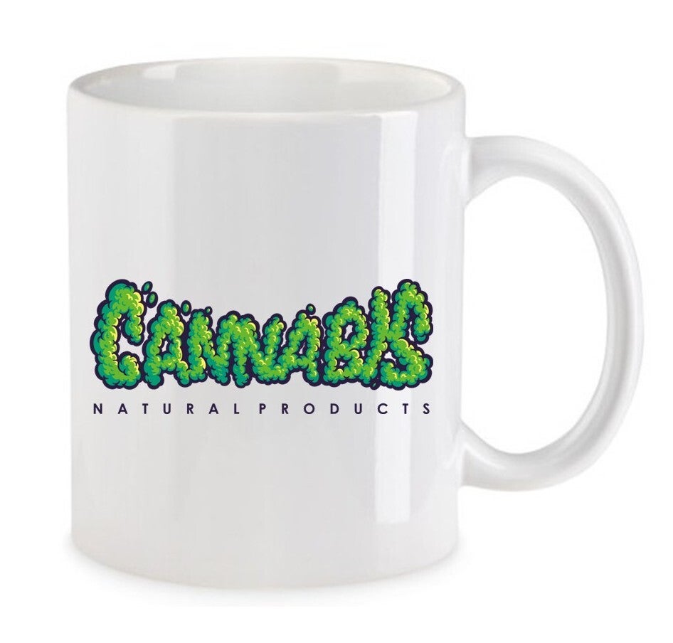 Tasse Weed Cannabis Psychodelic Weiß mit Druck (Siehe Foto) TFBW1090
