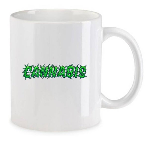 Tasse Weed Cannabis Psychodelic Weiß mit Druck (Siehe Foto) TFBW1092