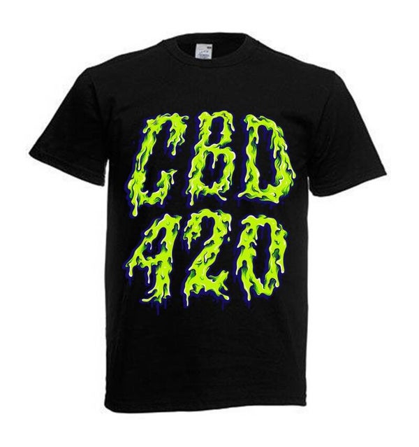 Tshirt Unisex mit Coolen Druck Weed Ganja Hanf Cannabis Psychedelic (Größe & Farbe auswählen) TSFBW1093
