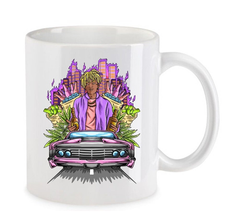Tasse Weed Cannabis Psychodelic Weiß mit Druck (Siehe Foto) TFBW1094