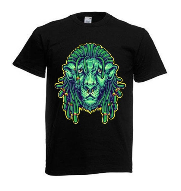 Tshirt Unisex mit Coolen Druck Weed Ganja Hanf Cannabis Psychedelic (Größe & Farbe auswählen) TSFBW1097