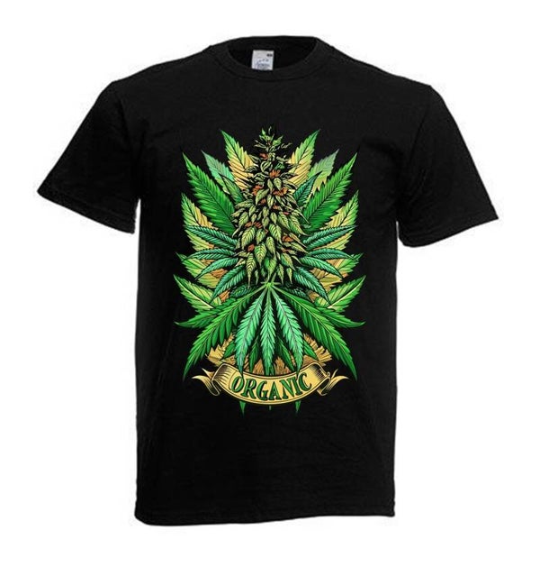 Tshirt Unisex mit Coolen Druck Weed Ganja Hanf Cannabis Psychedelic (Größe & Farbe auswählen) TSFBW110