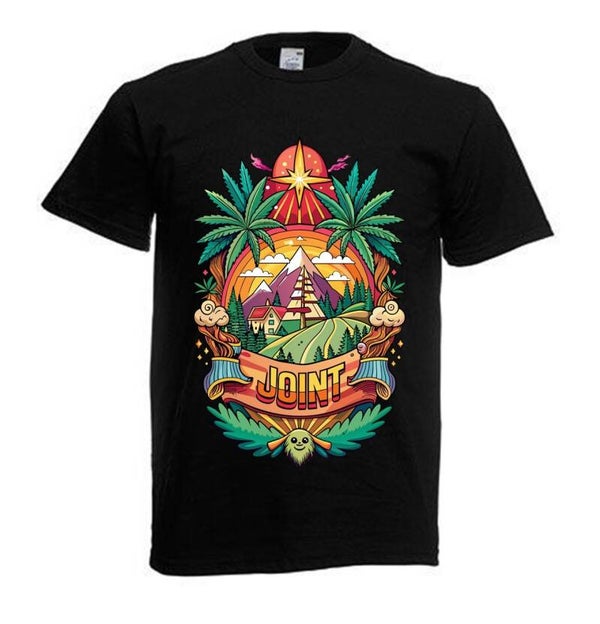 Tshirt Unisex mit Coolen Druck Weed Ganja Hanf Cannabis Psychedelic (Größe & Farbe auswählen) TSFBW114