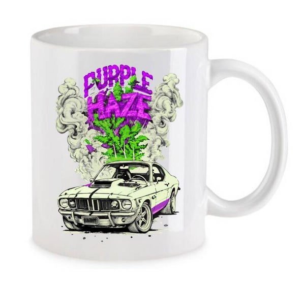 Tasse Weed Cannabis Psychodelic Weiß mit Druck (Siehe Foto) TFBW116