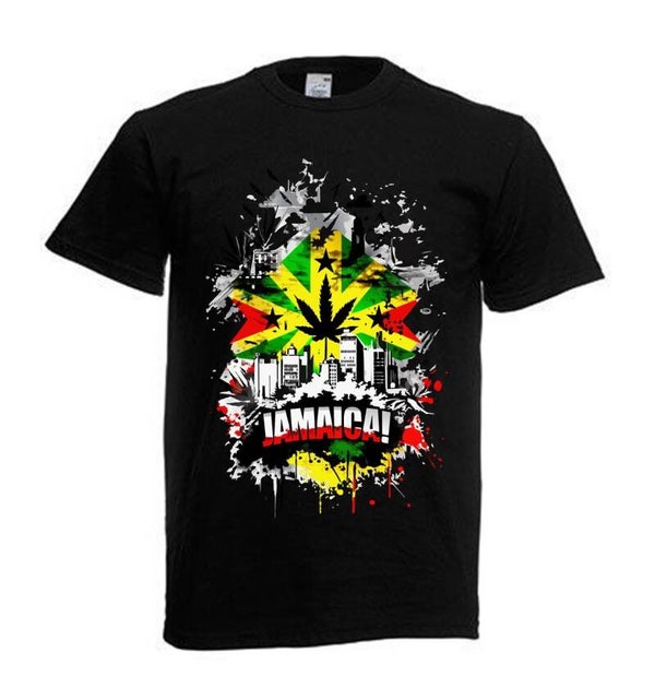 Tshirt Unisex mit Coolen Druck Weed Ganja Hanf Cannabis Psychedelic (Größe & Farbe auswählen) TSFBW121