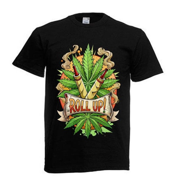 Tshirt Unisex mit Coolen Druck Weed Ganja Hanf Cannabis Psychedelic (Größe & Farbe auswählen) TSFBW122